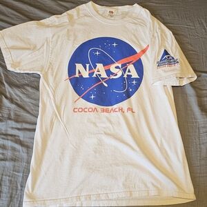 NASA Vintage White Graphic T-Shirt